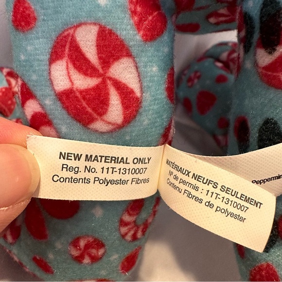 The Toy Factory 2011 Garfield Blue & Red Plush Candy Cane Peppermint Print 14" - Picture 15 of 16